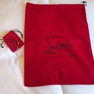 Christian Louboutin dust bag and heel studs